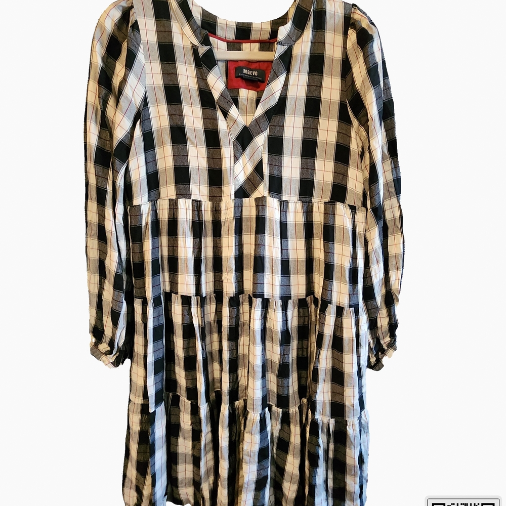 Anthropologie Maeve Red and Black Plaid Dress